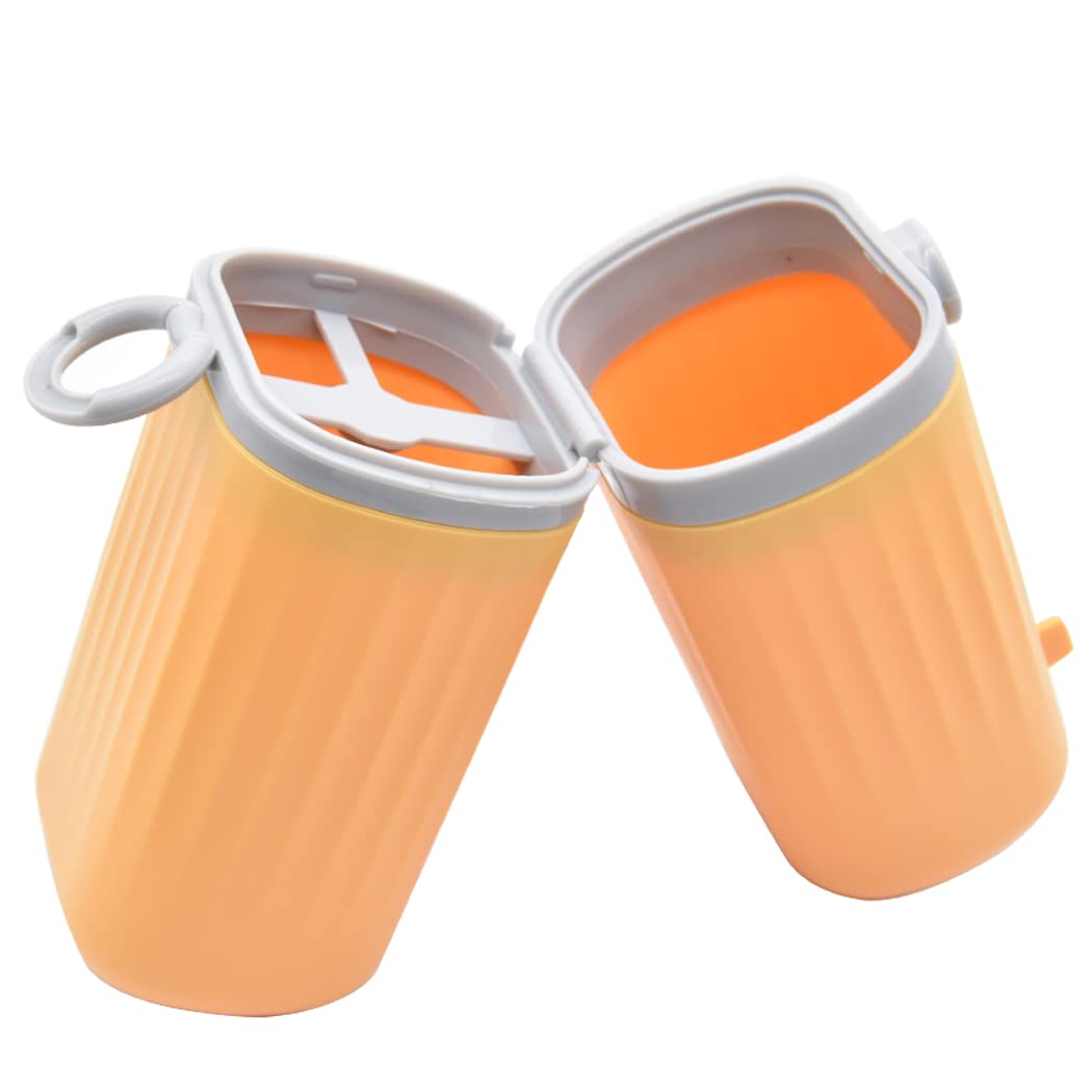Hoshen Porta spazzolino portatile da viaggio, porta spazzolino multifunzione, porta lavaggi, dentifricio portatile e scatola portaoggetti, giallo (scatola originale