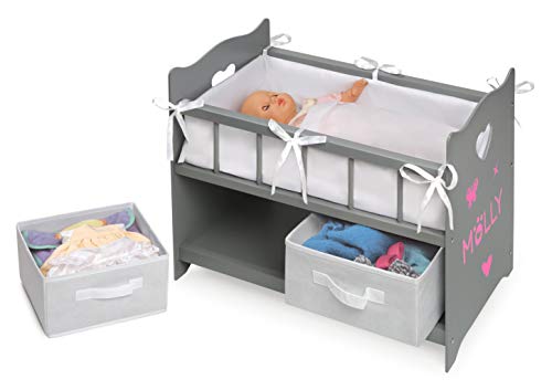 Badger Basket 15405 Toy Doll Bed With Storage Baskets And Personalization Kit For 20 Inch Dolls thumb #4