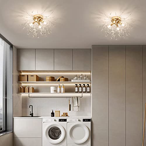 Plafonnier satellite cristal luxe luminaire artistique chic - 2