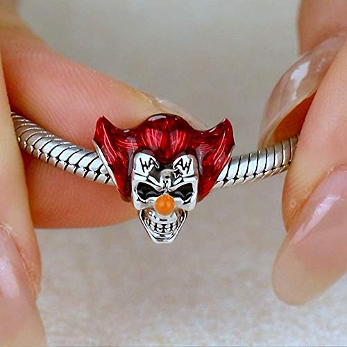 Image of GNOCE Skull Pendant Charm Silver Dangle Charms Bead fit Bracelet /Necklace Jewelry Gift for Women Men