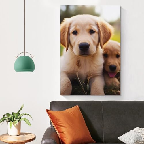 Toile murale chiot pour une chambre esthétique - 4