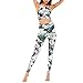 CiKiXZ Tuta da Donna Set Floreale Stampa Sportiva Crop Top e Pantaloni Elastici Stretti per Palestra Pilates Yoga Fitness Allenamento Tuta Completa per Donna (Verde, S)