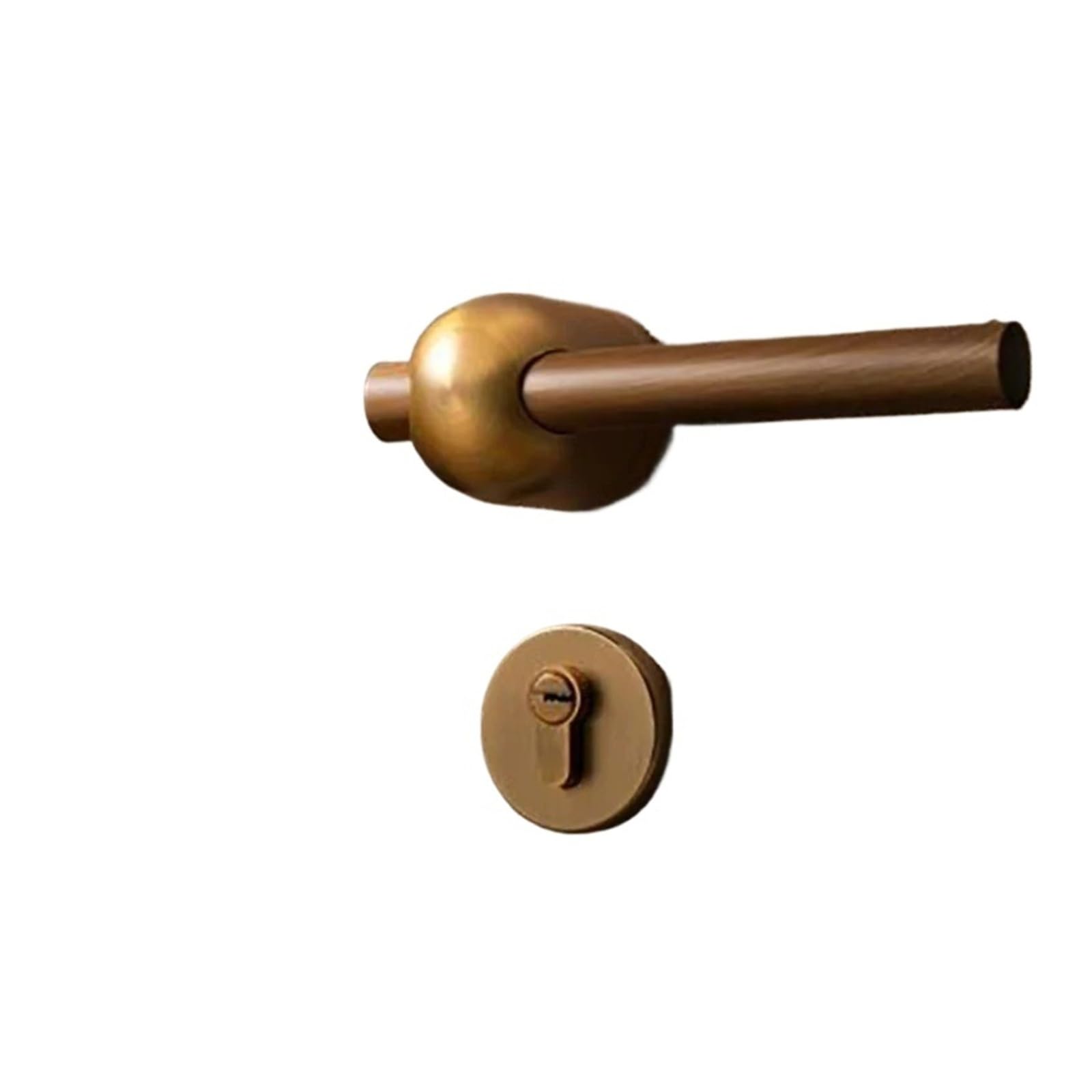 Serrure porte en laiton anti usure pour remplacer une poignee posee