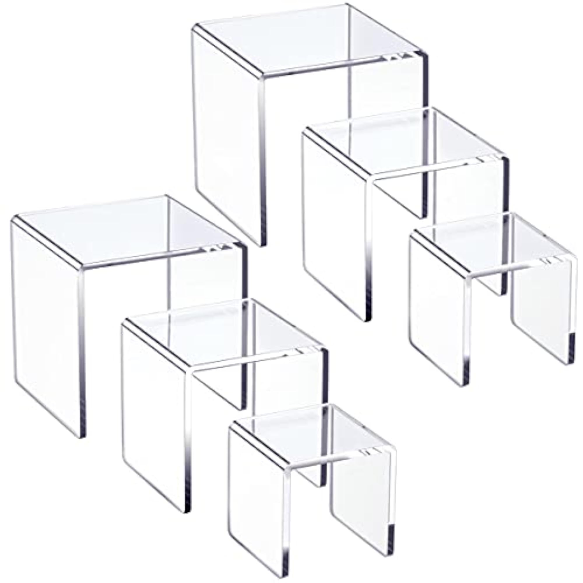 Clear Acrylic Display Risers 2 Sets