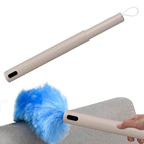 QARIDO Nettoyeur plumeau électrique | Plumeau électrique à Rotation réglable sur 360° - Brosse électrique réglable de poussière de saleté enlevant la...