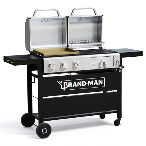 Brand-Man Propane Gas and Charcoal Grill Combo,Grill...
