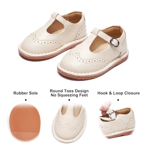 Image of Felix & Flora Toddler Little Girl Princess Dress Shoes-Mary Jane Flats for Girl Party School Shoes