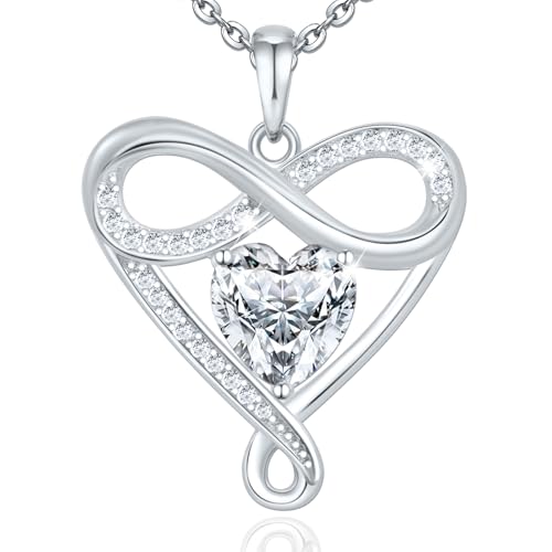 Yuelove 925 Sterling Silver Infinity Necklace - Exquisite Silver Jewelry