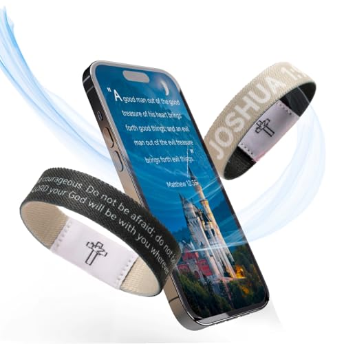 Daily Bible Verse Bracelet Scan for Men Women, Wearable Bible Bracelet Christian Scripture Bracelets Catholic Inspirational Religious Faith Gifts4