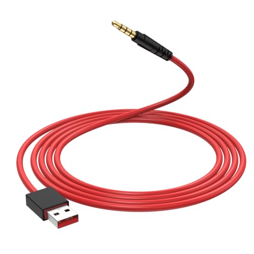 Alitutumao USB 3.5mm Jack Charging Cable Data Sync Cord Compatible with Beats By Dre Studio Solo Wireless Headphones,MP3 Player, iPod Shuffle, Voice Recorder, 3.3FT