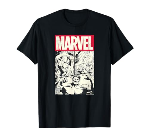 Marvel Comic Cover With Spider-Man, Captain America, Hulk T-Shirt