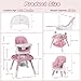 Babyliebe 15-in-1 Baby High Chair, Convertible Highchair for Babies and Toddlers with Activity Center, Booster Seat, Building Block Table, Toddler Chair with Safety Harness, Removable Tray (Pink)