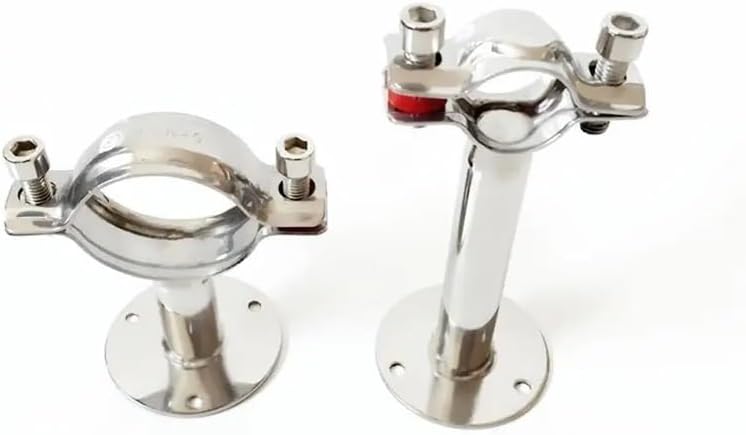 54-57mm 2.25" 57mm Pipe Hanger Bracket Clamp Support Clip With Base Plate 304 Stainless For Beer Brewing L=100mm