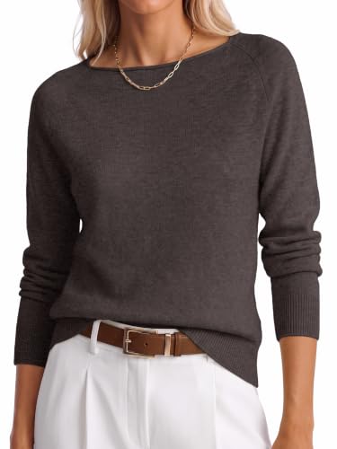 Image of ANRABESS Women Long Sleeve Rolled Neck Fall Lightweight Sweaters Top