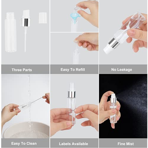 19 Pack Travel Bottles Set, Leak Proof Travel Accessories, Refillable Travel Size Toiletries Containers for Shampoo,Sanitizer,Lotions, Skin Care, Makeup Products with TSA Quart Bag4