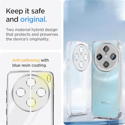 Image of Jkobi Back Cover for Vivo X100 Pro 5G (Silicone Clear Shockproof Case with Camera Protection | Soft and Flexible | Transparent)