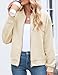 Womens Casual Zip up Jackets Comfy Long Sleeve Textured Bomber Jacket Coat Loose Fit Fashion Outfits