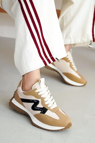 Image of Project Cloud Trendy Fashion Sneakers for Women 2026 - Memory Foam and Non-Slip Comfortable Casual Ladies Shoes for Womens Fashion Sneakers - Lightweight Lace-up Shoes (Lecco)