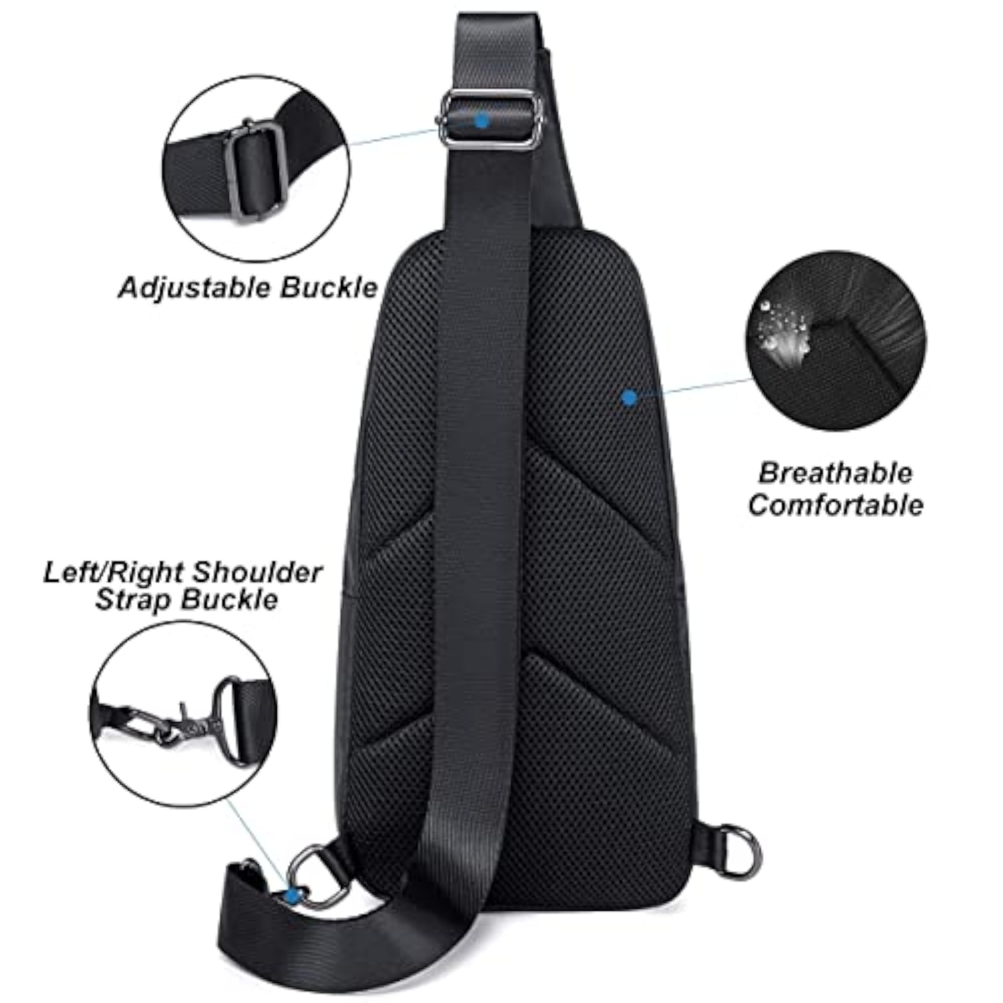 Slim Sling Bag for Men, Water-Resistant and Compact