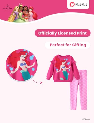 Image of Disney Frozen Minnie Mouse Stitch Princess Fall Toddler Girl Outfit 2 Piece Girl Clothes Long Sleeve Sweatshirt and Leggings