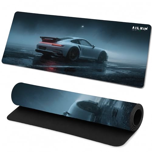 Image of AILKIN Large Gaming Mouse Pad for pc & Laptop, Extended Desk Mat [58x27cm] with Sports Car Design, Non-Slip Mouse Pad for Wireless Mouse, Keyboard & Desk Accessories
