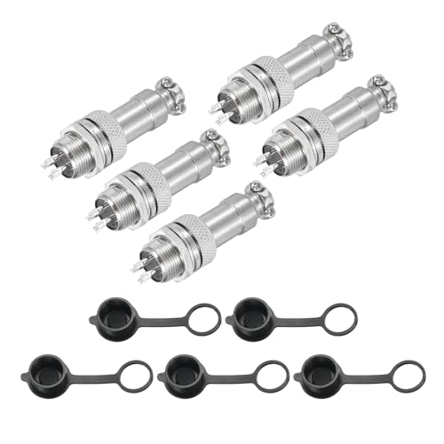Conector Aviación GX12 Metal 4 Pin Pack 5 miniatura 1
