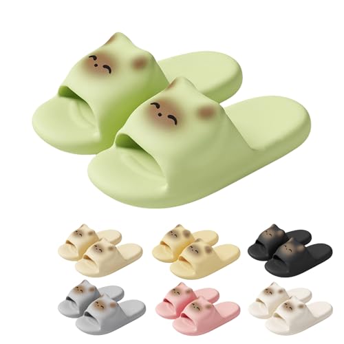 Cat Slippers Women Cute Kitty Slides Soft Sole Kawaii Quick Drying Preppy Shower Bathroom Outdoor Men