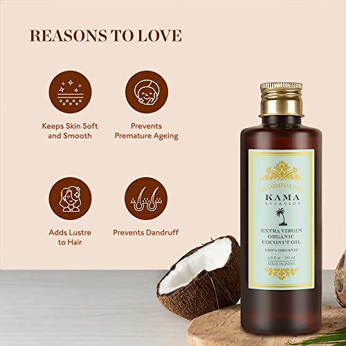 Kama Ayurveda Extra Virgin Organic Coconut Oil, 200ml - Image 4