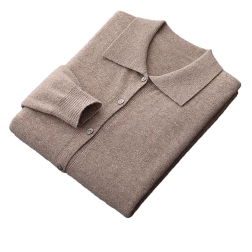 Solid Color Casual Simple Lapel Single-Breasted Classic Business Men's Wool Cardigan