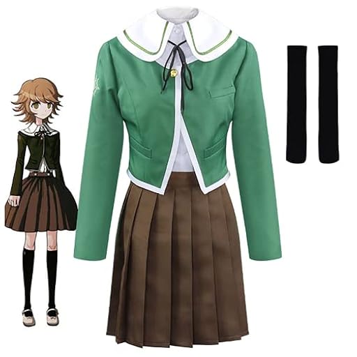 JOHLCR Cosplay Trajes Anime Danganronpa Carnaval De Halloween Disfraz De Cosplay Juego De 5 Piezas Personaje Animado Chihiro Fujisaki Costume Adecuado para Fiestas,Verde,L | Ya disponible en tu tienda friki favorita! En mundofriki.es!
