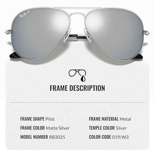 Ray-Ban RB3025 AVIATOR MIRROR Pilot Shaped Sunglasses for Men & Women with Official RAYBAN Eyewear Kit3