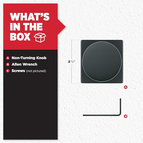Image of Kwikset Pismo Knob with Square Rose Iron Black Finish (Inactive)