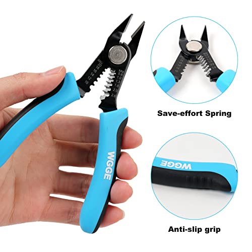 Wgge Wire Cutters Precision Flush Pliers With Supplementary Stripping thumb #2