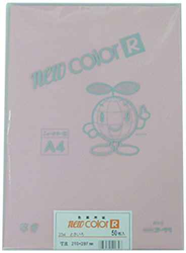 リンテック 色画用紙 ゴークラニューカラーR A4 ときいろ50枚NO234