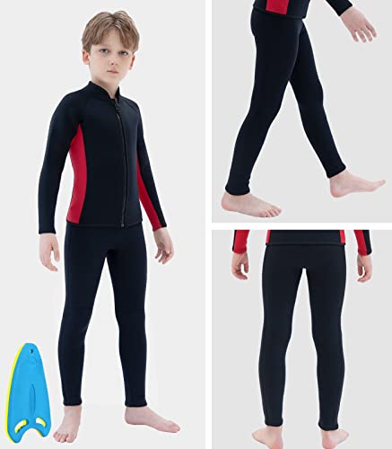Chaqueta y pantalones de neopreno para niños de 3mm para natación, surf, buceo, snorkel y deportes acuáticos miniatura 6
