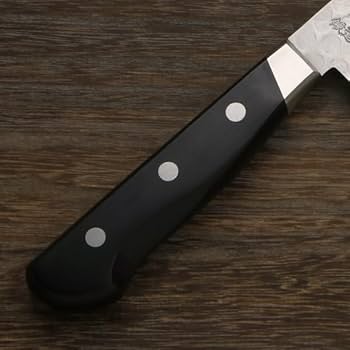 Amazon | 鍛造 割込 青紙鋼 三徳包丁 180mm 梨地槌目 斜め口金