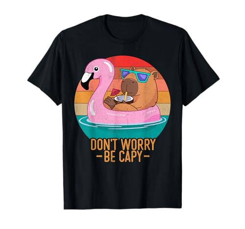 Retro Don't Worry Be Capy Kids Youth Women Men Boys Capybara T-Shirt