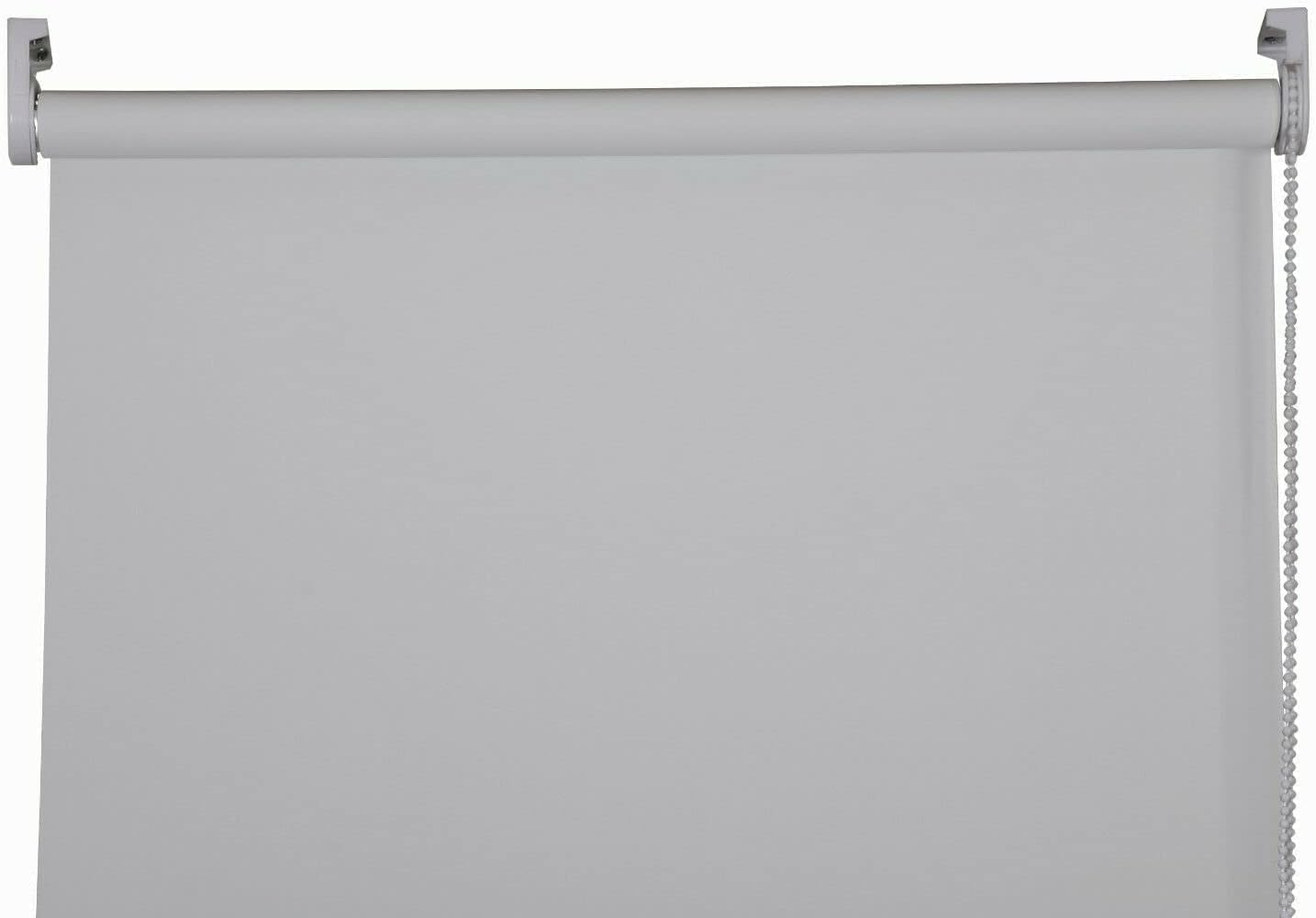 APEX FURNISHINGS Roller Blinds Made to Measure Light Grey Blackout Blinds for Windows, Thermal Insulated UV Protection Child Safety Easy Fit Home Office Window Blinds Upto 240W x 165H cm