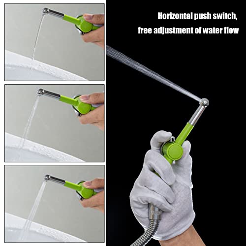 Toilet Muslim Chrome Bidet Spray Kits DIY Hand-held Shower Head Brass Green — view 3