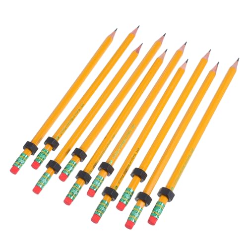 WEKAMOS 10 Piezas Lápices Roscados Antiestrés con Tuerca Deslizante Sensory Pencils Ergonómicos de Madera para Estudiantes Herramientas Portátiles para Escritura Dibujo y Bocetos