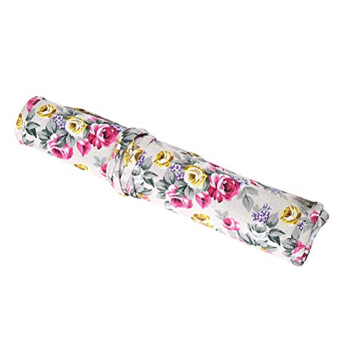 Toyvian 20 Slots Paint Brush Roll Holder Canvas Rollup Pen Case For Artist Watercolor Oil Paint Brush #TOP4