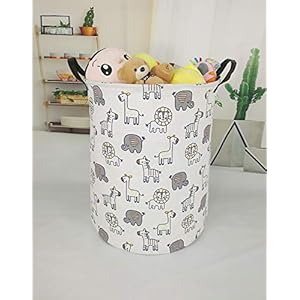Kids hamper baby storage bins gift toy box organizer nursery waterproof laundry basket large canvas collapsible chest for boys girls bedroom closet shelf room decor  urban country home decor