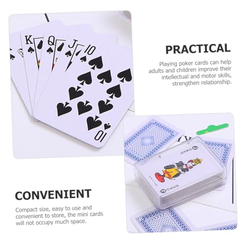 Beaupretty 6 Sätze Mini Pokerkarten Spielkarten Party Mitgebsel Reise Kartenspiel Puppenhaus Zubehör Kompakte Kartenspiele für Mädchen Jungen Edukatives Familienspiel – Bild 8