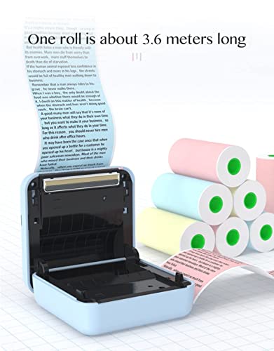 Image of Riitek Peripage Multipurpose Thermal Paper Roll for A6, A6 HD,A8, A9s MAX, A40 and Other 2inch Thermal Printers to Print Label Tag, Sticker, Note, Memo, Receipt (10yr Sticky Thermal Paper - Colorful)