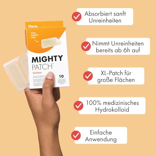 Hero Mighty Patch Surface, Hydrokolloid Pickelpflaster für Gesicht&Körper – Ansicht 2