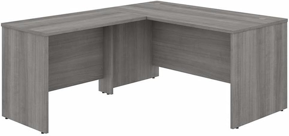 Bush Business Furniture Studio C 60W x 30D L Shaped Desk with 42W Return in Platinum Gray, L Workstation for Home or Professional Office