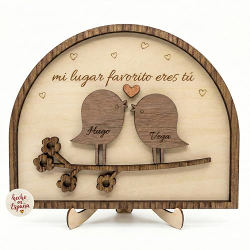 SOULVLAC Regalos San Valentin Personalizado de Madera, Regalos