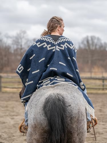 Image of LATITUDE ZERO Alpaca Wool Poncho -Serape | Warm & Soft Clint Eastwood poncho| cowboy - Western - Style