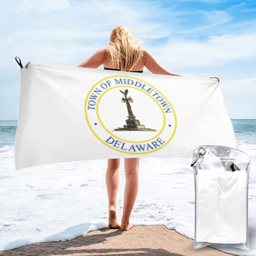 SIYTUAU Middletown Delaware Flag Bath Towel 27.5"x55