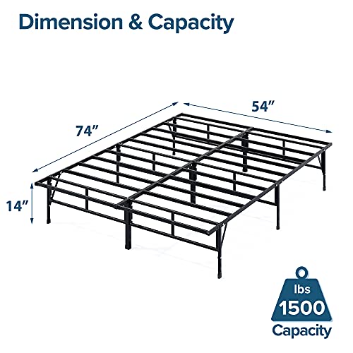 Zinus Smartbase Compack Mattress Foundation / 14 Inch Metal Bed Frame / No Box Spring Needed / Sturdy Steel Slat Support, Full #TOP1